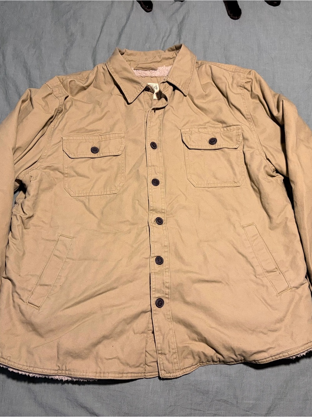 Men's RedHead Tan Sherpa-Lined Button Front Jacket